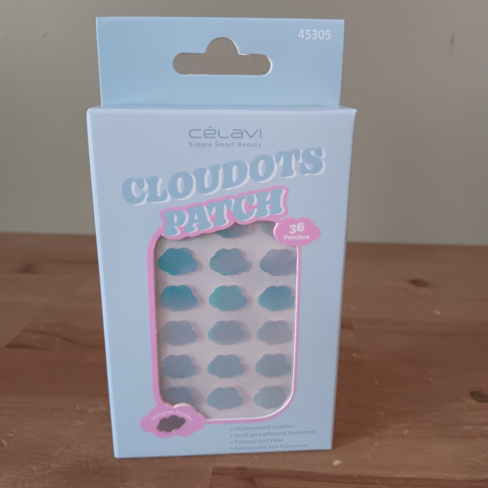 Celavi Cloudots Patch Unisex 36ct Blue Holographic Hydrocolloid Blemish 45305
